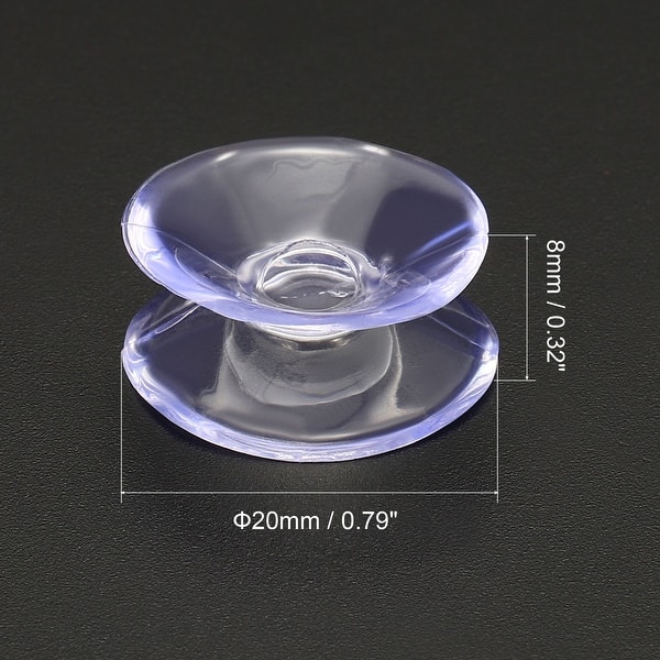 Glass Table Top Spacers, 20mm Dia Double Sided Suction Cup Wall Hanger