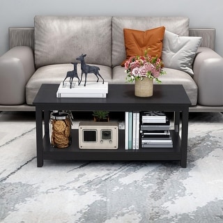 Modern Coffee Table with Bottom Storage Shelf - Bed Bath & Beyond ...