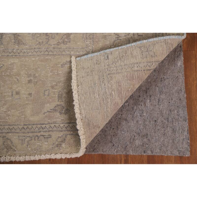 Hand Knotted Oriental 100% Wool Carpet Traditional Floral Beige & Ivories Tabriz Area Rug - 12' 6'' X 9' 6''