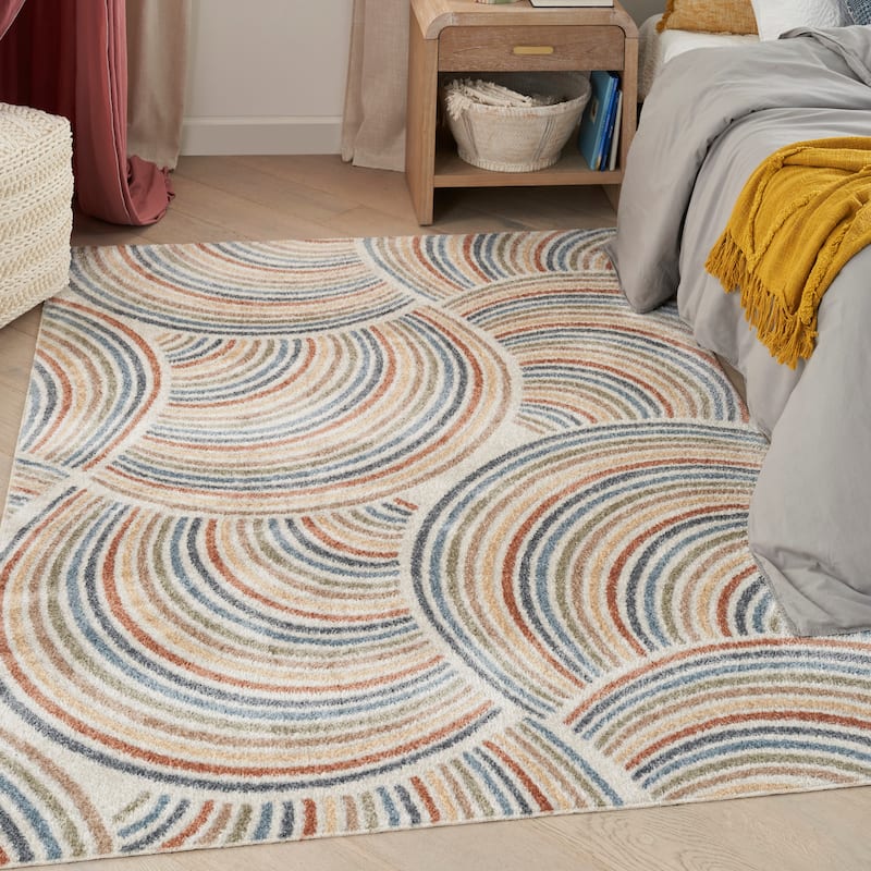 Nourison Astra Machine Washable All-over Design Area Rug