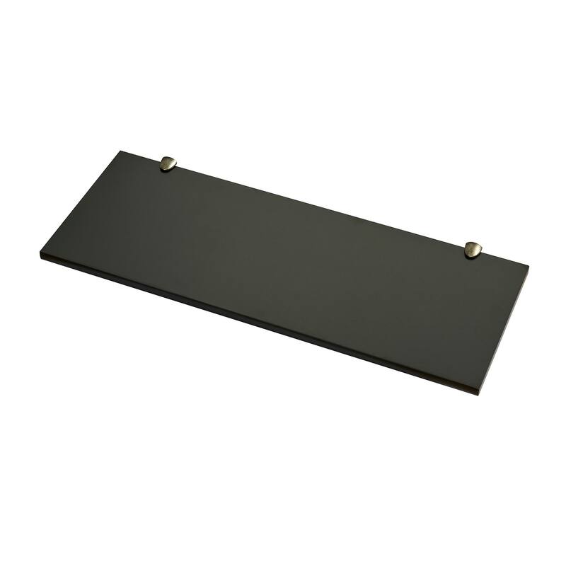 Wallscapes Gallery 12x32 Black Shelf Kit with Pewter Pelican Brackets