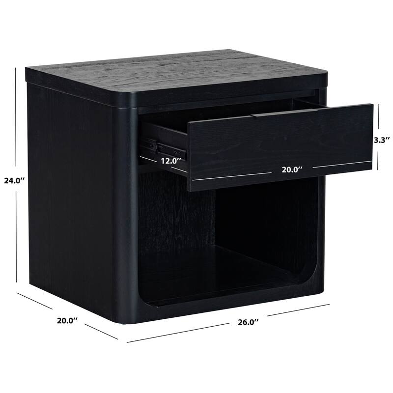 SAFAVIEH Couture Raylie 1 Drawer Wood Nightstand