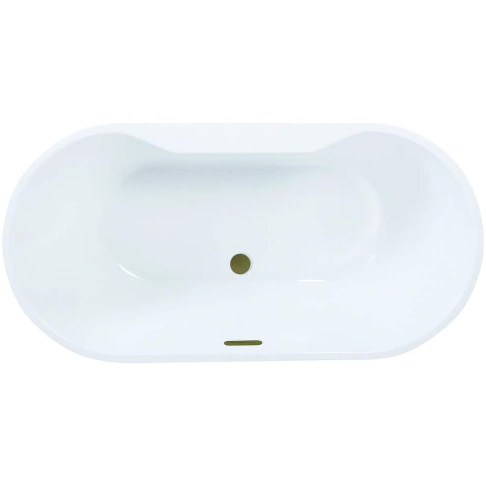 Kingston Brass VTDE633023C42 Aqua Eden 63" Free Standing Acrylic