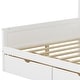 preview thumbnail 26 of 80, Multi-functional Daybed Wooden Platform Bed with Side Storage Cabinets and 2 Storage Drawers Underneath, Integrated Bookshelf