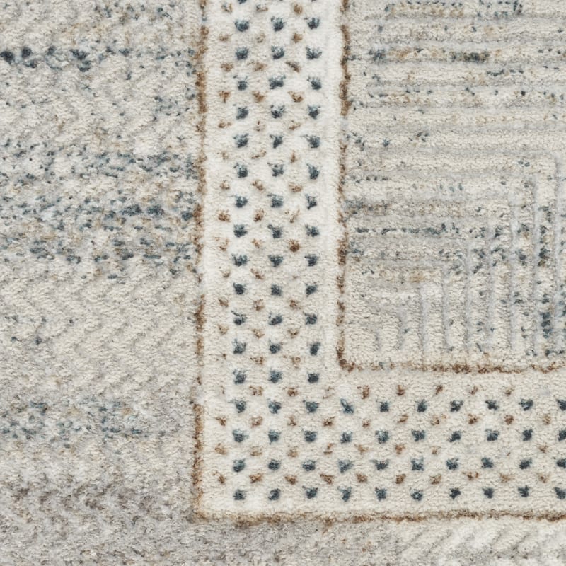 Fagoy Power Loomed Geometric Modern Non Skid Stain Resistant Area Rug By HomeRoots - 71' X '47' X '0.39