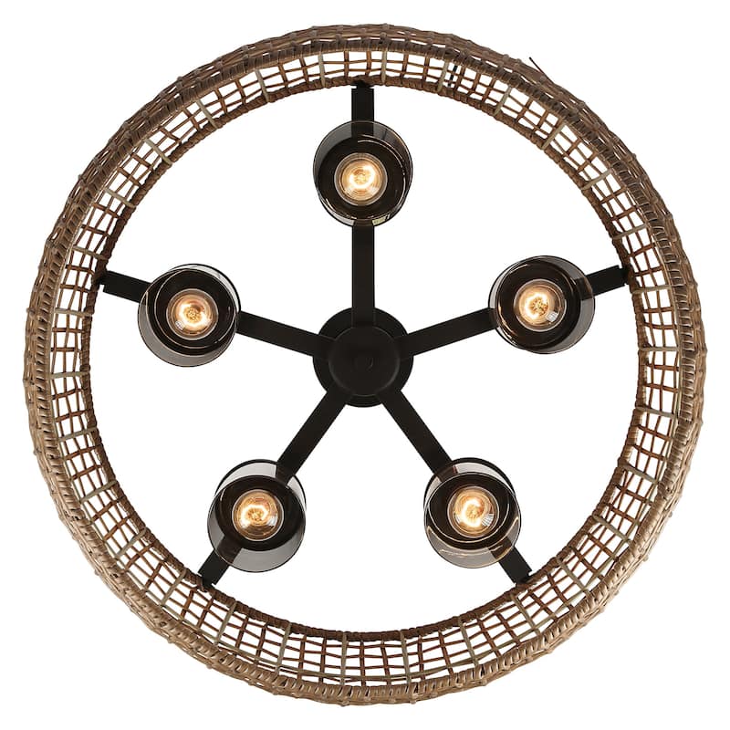 Golden Lighting 1067-ODP MAW Piper 5 Light 28" Wide Outdoor Pendant