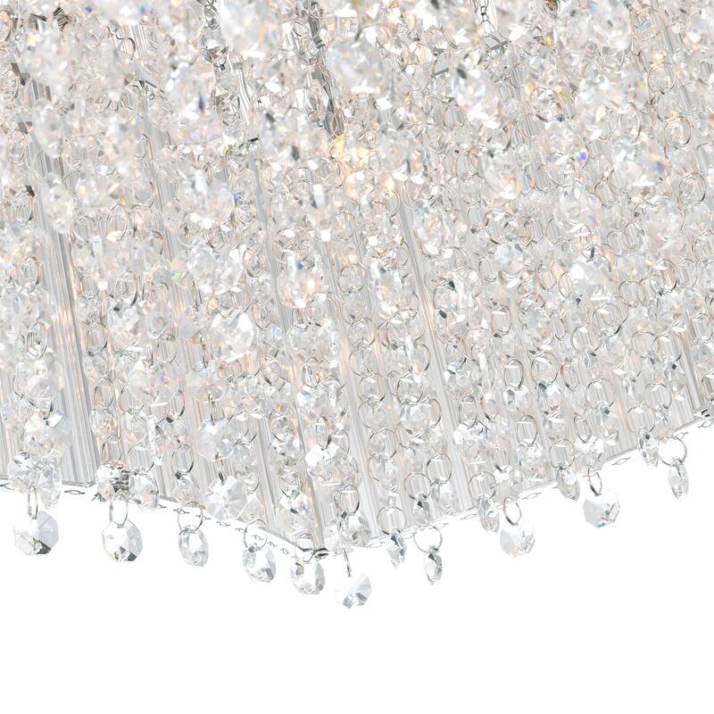 Elsa 10 Light Drum Shade Chandelier With Chrome Finish