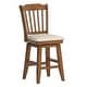 preview thumbnail 1 of 15, Eleanor Slat Back Wood Swivel Stool by iNSPIRE Q Classic Oak - Counter Height