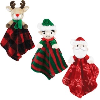 Hudson Baby Unisex Baby Animal Face Security Blanket, Elf, One Size - Elf - One Size