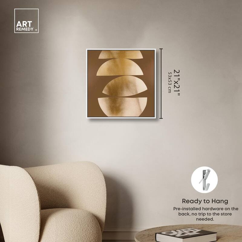 Golden Crescents II Canvas by Art Remedy