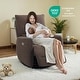 preview thumbnail 19 of 22, MCombo Power Swivel Glider Recliner Chair with USB Charging Ports for Living Room and Nursery, Fabric 6922 Brown