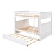 preview thumbnail 4 of 14, Contemporary Design Wood Bunk Bed with Ladder and Guardrails, Sturdy and Durable Frame, White