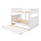 preview thumbnail 4 of 14, Full Over Full Bunk Bed With Twin Size Trundle And Guardrails For Bedroom