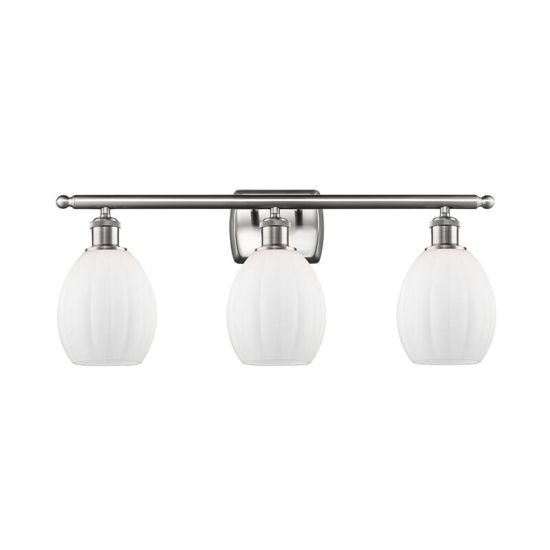 Innovations Lighting Eaton 3 Light 26" Wide Bathroom Vanity Light - Brushed Satin Nickel / Matte White