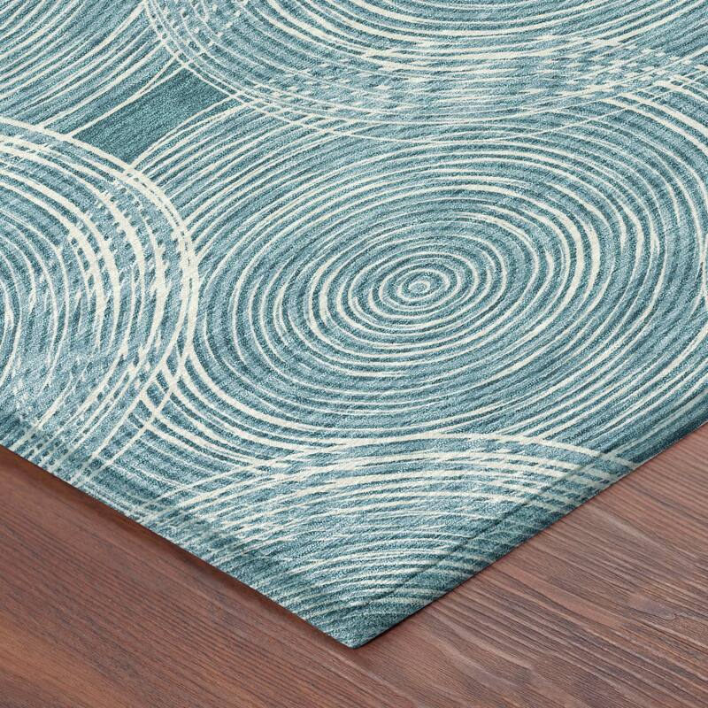 Machine Washable Indoor/ Outdoor Modern Pune Chantille Rug