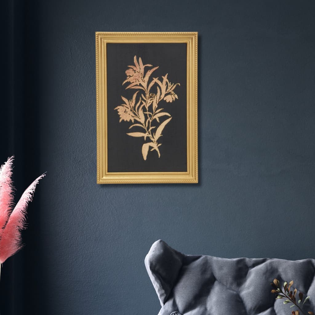 Franziska Gold Framed Wild Flower Decor