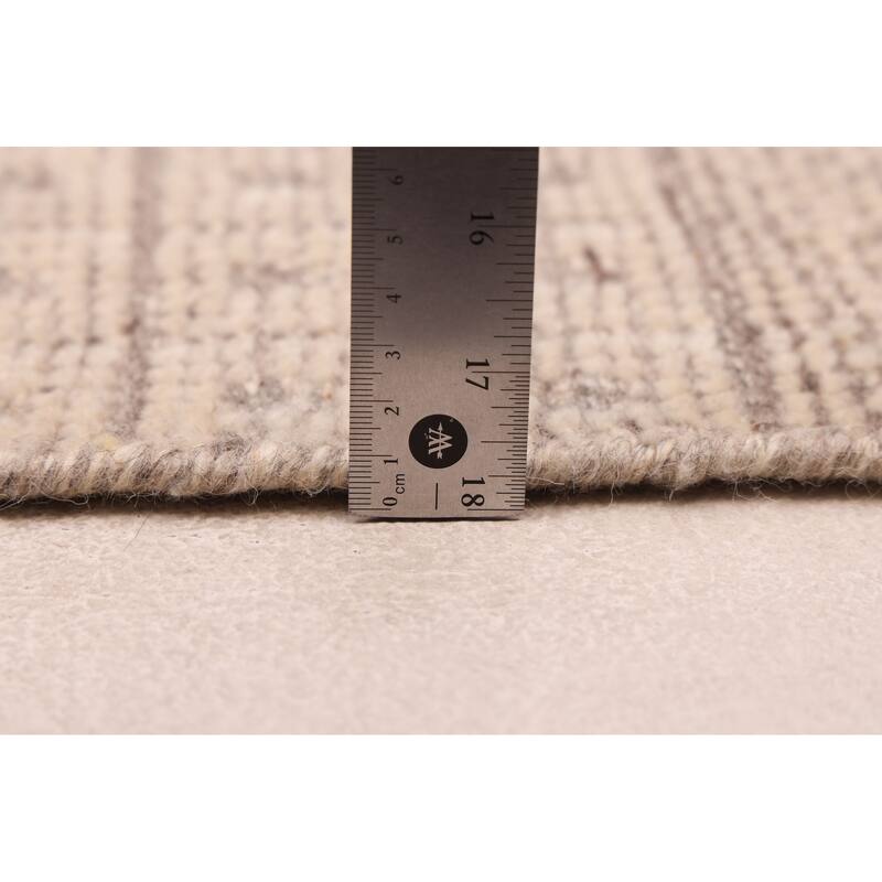 ECARPETGALLERY Hand-knotted Looma Ivory Wool Rug - 8'2 x 10'2