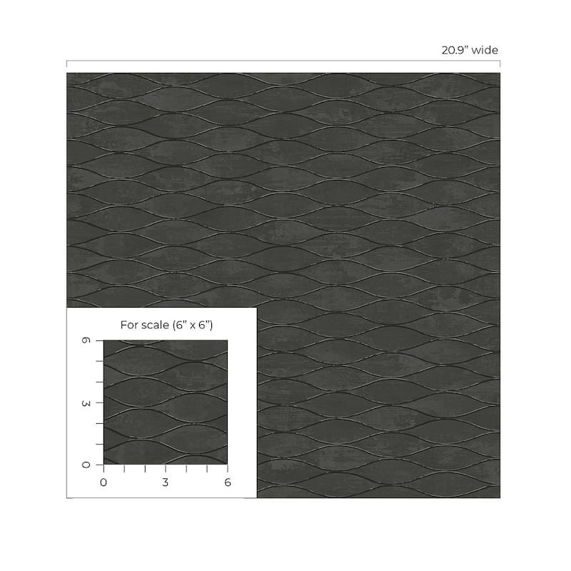 Seabrook Designs Piccola Geometric Horizontal Ogee Non-Woven Unpasted Wallpaper