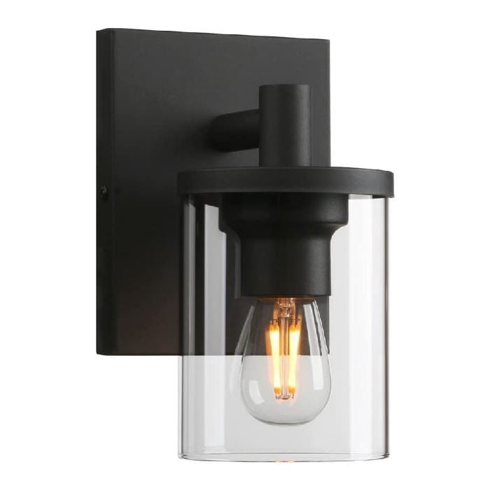 1 Light hallway light fixtures wall Black wall sconce Metal wall mounted light fixture
