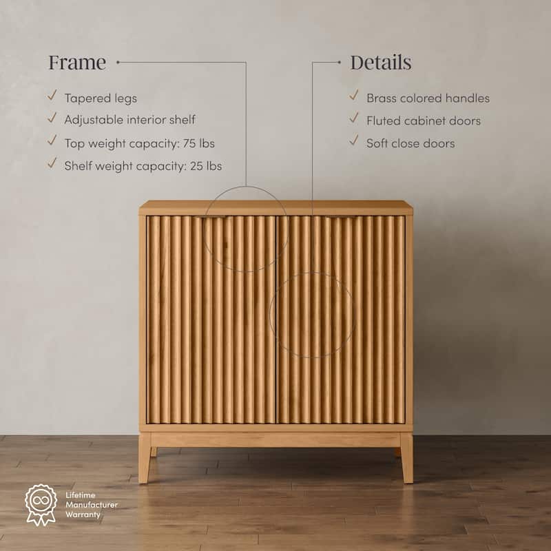 Jasper Modern Sideboard, Kitchen Storage Cabinet with Fluted Doors