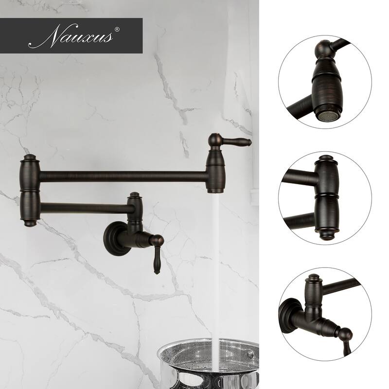 Copper Wall-Mounted Pot Filler Faucet
