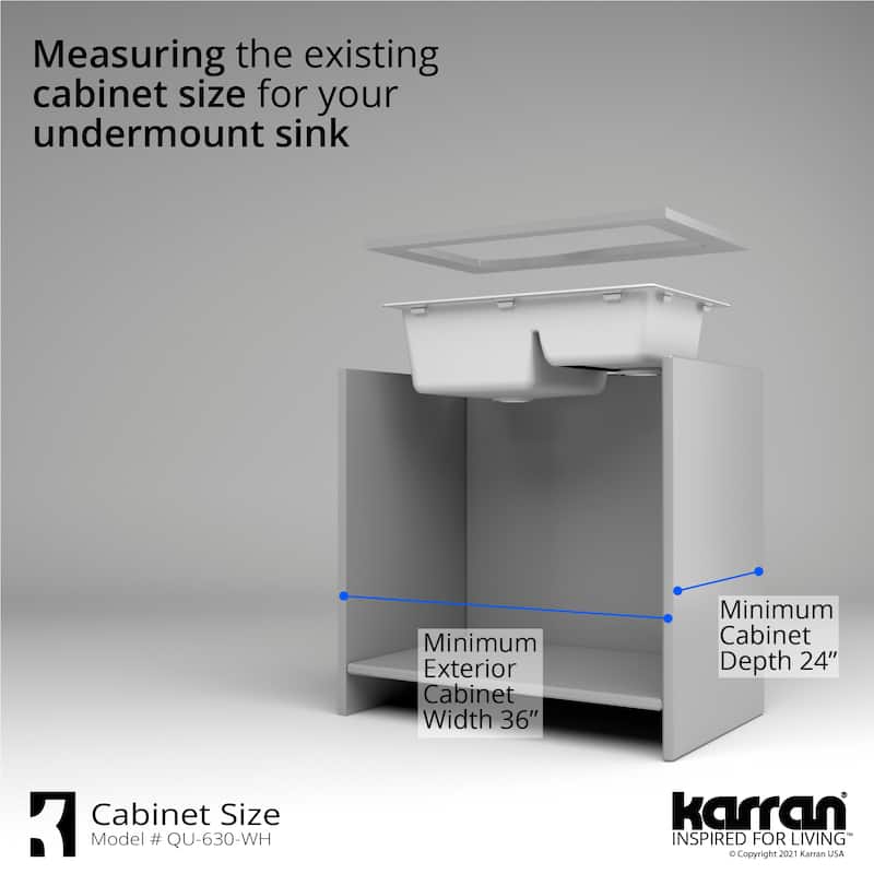 Karran Undermount Quartz Double-bowl Kitchen Sink