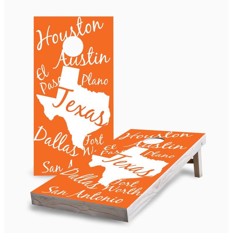Texas State Pride Corn Hole Board Set with Carry Case - 16 Years and Up