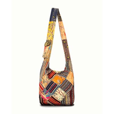 Kathmandu Collection Quilted Patchwork Hobo Bag