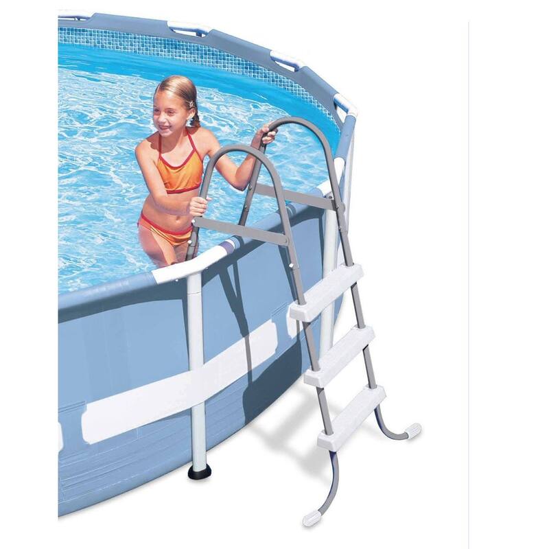 Intex Steel Frame Pool Ladder for 42” Wall Height Pools and 10’ Round Pool Cover - 17.75
