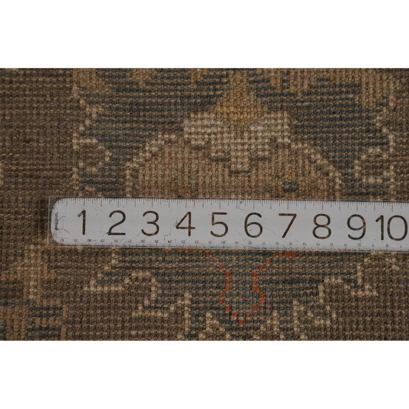 Hand Knotted Oriental 100% Wool Carpet Transitional All-Over Navy Blue & Blues Oushak Area Rug - 10' 1'' X 7' 11''