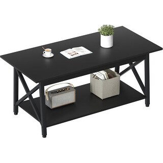 Coffee Table Large with Storage Shelf - Bed Bath & Beyond - 40909513