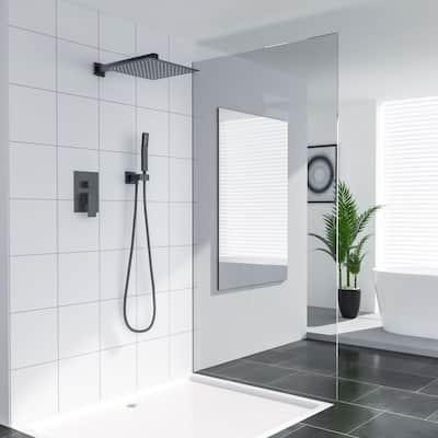 Kichae 10-Inch Ceiling Mount Square Rainfall Shower Head Shower System