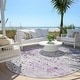 preview thumbnail 101 of 101, Machine Washable Indoor/Outdoor Modern Splatter Chantille Rug Lavender - 8' x 8'