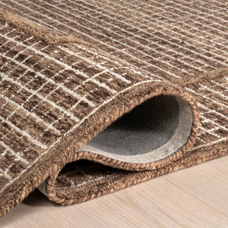 Nuloom Emaline Geometric Wool Area Rug