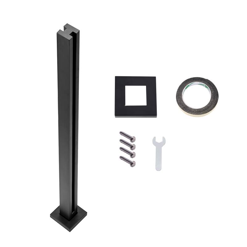 Glass Clamp, Height Glass Railing Bracket for 0.39 "-0.47 " Thickness Tempered Glass, 304 Stainless Steel Glass Mounting Clamp - 41.34"