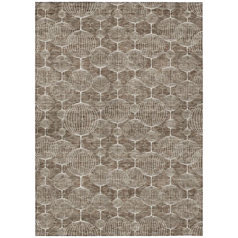 HomeRoots Geometric Transitional Rectangle Outdoor Rug