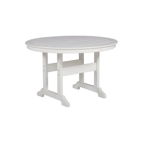 Signature Design by Ashley Crescent Luxe Outdoor Poly All Weather Dining Table - 48"W x 48"D x 30"H
