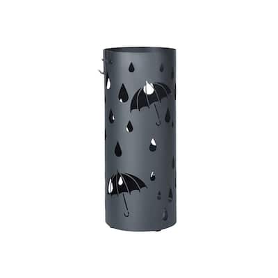 Umbrella Holder with Removable Drip Tray and Hooks Metal Storage Rack for Entryway or Hallway