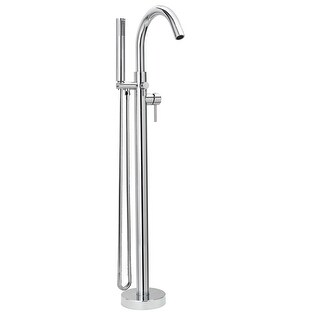 Belanger SOU-DC-45CP Single Handle Floor Mounted Freestanding Tub Filler, Polished Chrome