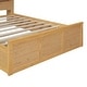 preview thumbnail 34 of 50, Full Size Wood Pltaform Bed with Twin Size Trundle, 3 Drawers, Upper Shelves and a set of USB Ports & Sockets