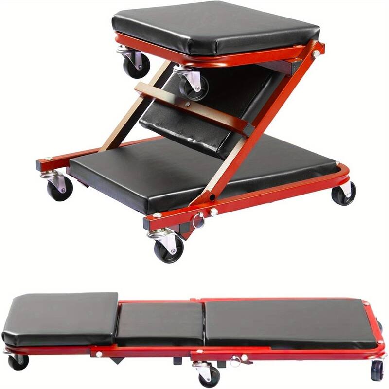 Foldable Z-Shaped Spider Car,2-in-1 Rolling Folding Crawling Seat