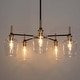 preview thumbnail 22 of 23, Modern Farmhouse 3/5-Light Black Gold Chandelier Clear Glass Kitchen Island Pendant Lighting for Dinning Room