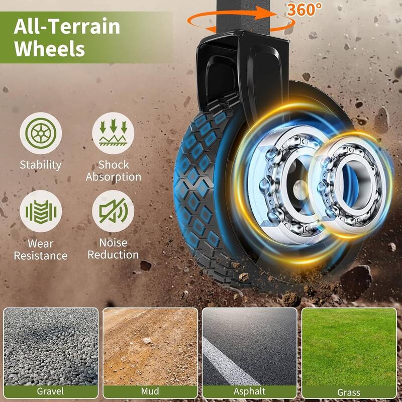 Foldable 380LBS Capacity Utility Heavy Duty Wagon Camping Cart