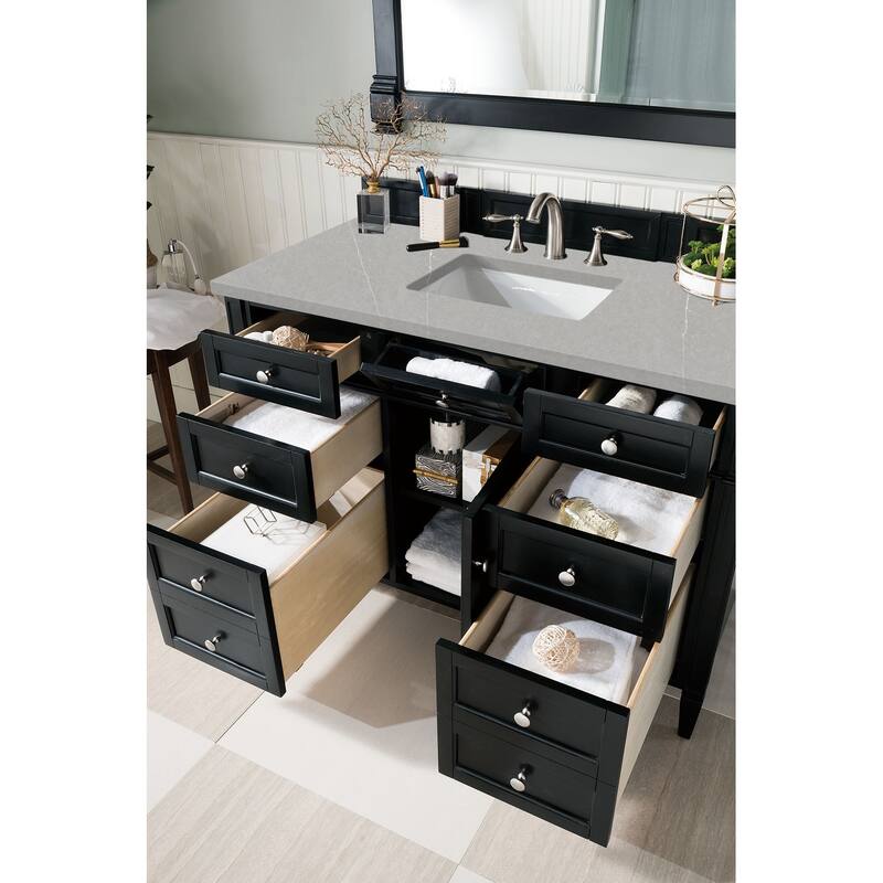 James Martin Vanities Brittany 48" Single Vanity, Black Onyx