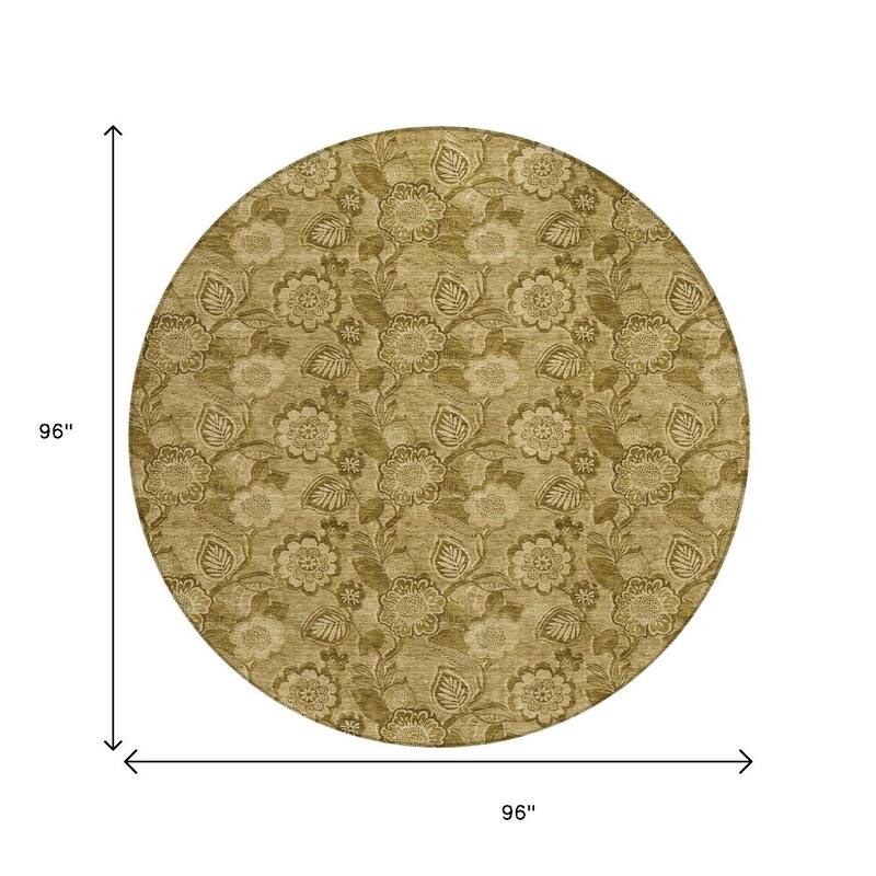 HomeRoots Floral Transitional Rectangle Outdoor Rug