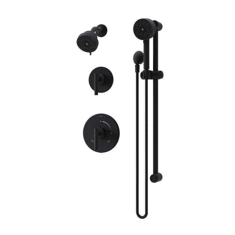Symmons 3595B15TRM Dia HydroMersion Pressure Balanced Shower System - Matte Black