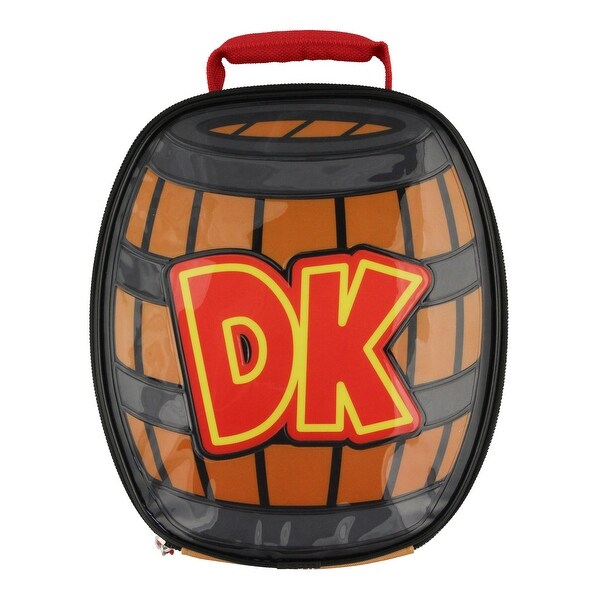 Nintendo Donkey Kong DK Barrel Shaped Insulated Lunch Bag Tote For
