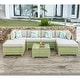 preview thumbnail 13 of 29, COSIEST 7-Piece Outdoor Patio Wicker Sectional Sofa with Coffee Table