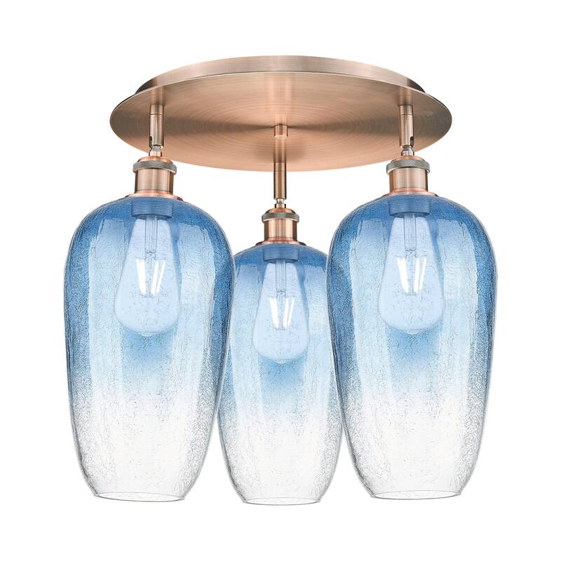 Innovations Lighting Endless Possibilities Ballston - Brookhaven Flute - 3 Light 19" Flush Mount