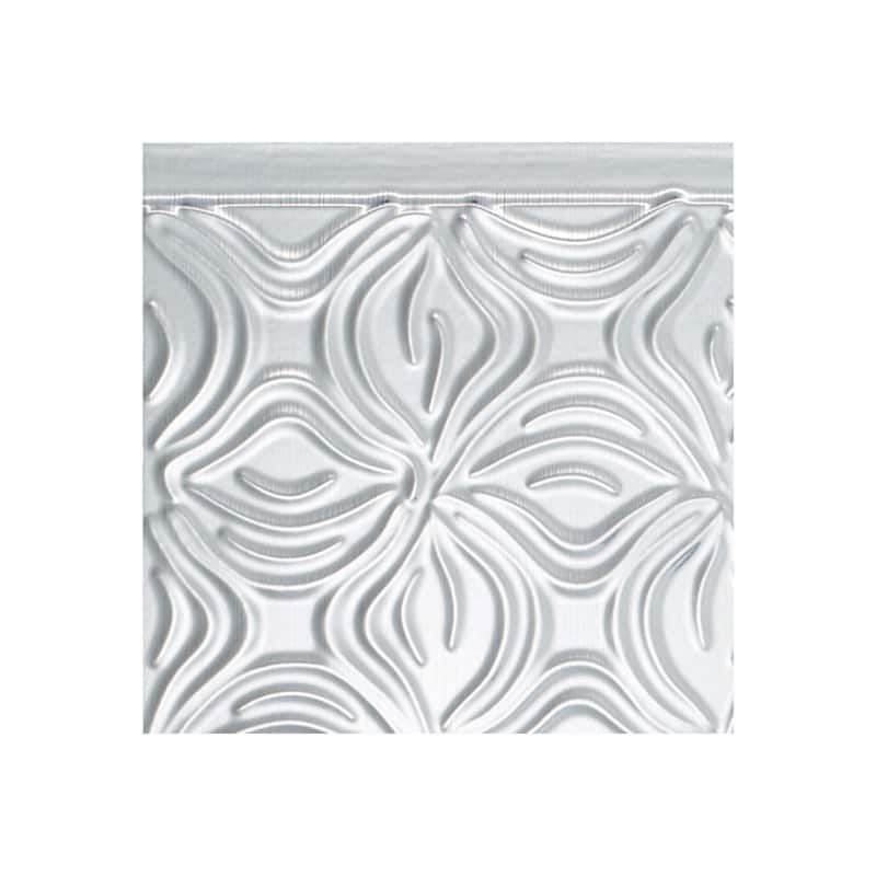 FASÄDE Lotus Decorative Vinyl Backsplash Panel - 6x6 Inch Sample - Brushed Aluminum